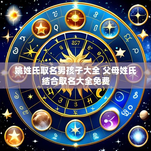 姚姓氏取名男孩子大全 父母姓氏结合取名大全免费