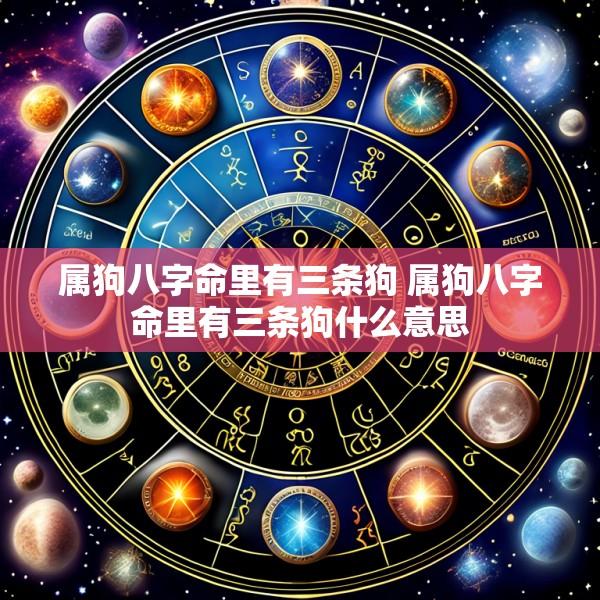 属狗八字命里有三条狗 属狗八字命里有三条狗什么意思