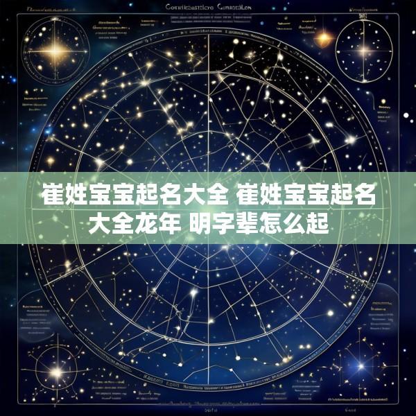 崔姓宝宝起名大全 崔姓宝宝起名大全龙年 明字辈怎么起