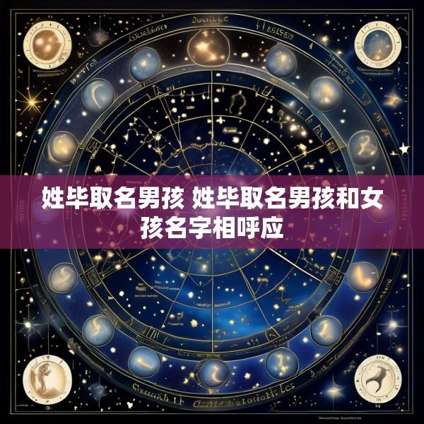 姓毕取名男孩 姓毕取名男孩和女孩名字相呼应
