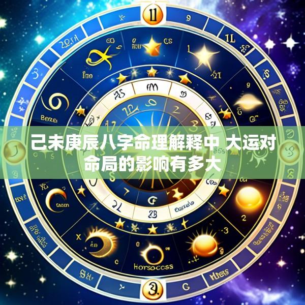 己未庚辰八字命理解释中 大运对命局的影响有多大
