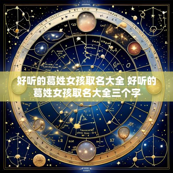 好听的葛姓女孩取名大全 好听的葛姓女孩取名大全三个字