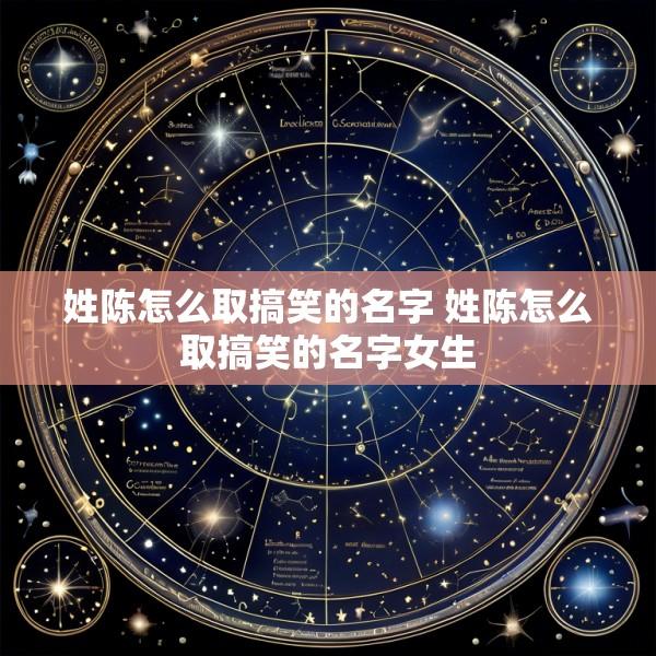 姓陈怎么取搞笑的名字 姓陈怎么取搞笑的名字女生
