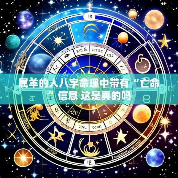 属羊的人八字命理中带有“亡命”信息 这是真的吗