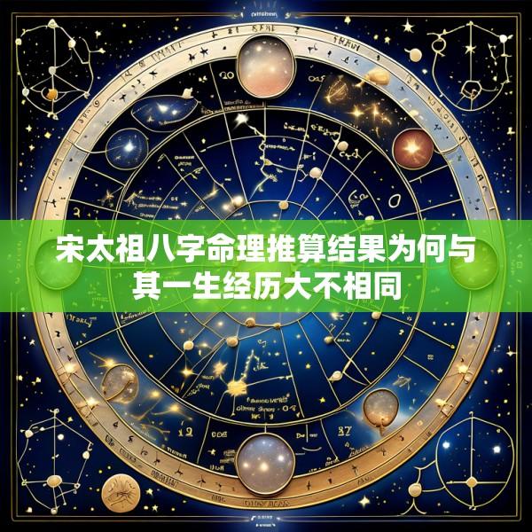 宋太祖八字命理推算结果为何与其一生经历大不相同