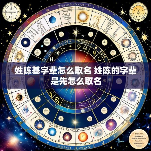 姓陈基字辈怎么取名 姓陈的字辈是先怎么取名
