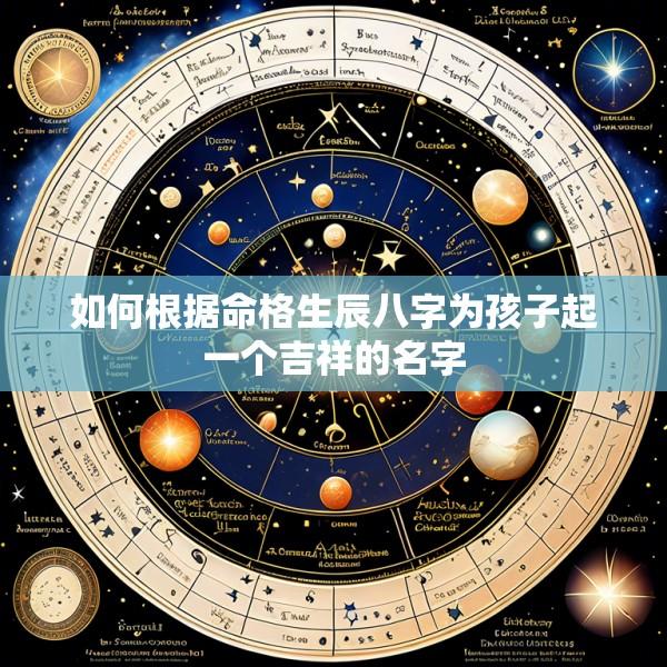 如何根据命格生辰八字为孩子起一个吉祥的名字