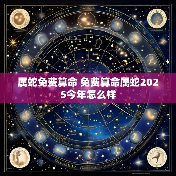 属蛇免费算命 免费算命属蛇2025今年怎么样