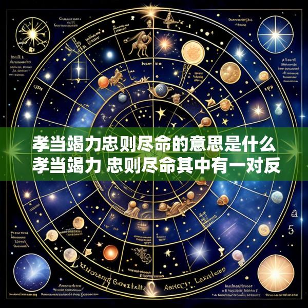 孝当竭力忠则尽命的意思是什么 孝当竭力 忠则尽命其中有一对反义词 是什么