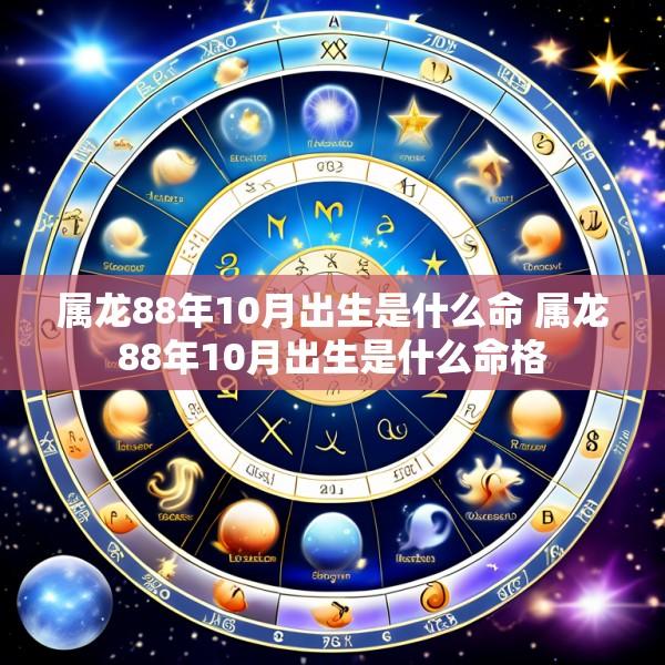 属龙88年10月出生是什么命 属龙88年10月出生是什么命格
