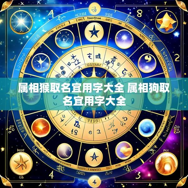 属相猴取名宜用字大全 属相狗取名宜用字大全