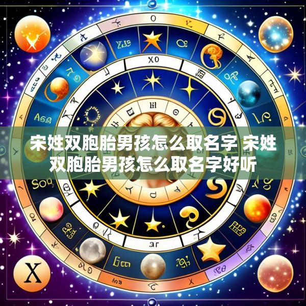宋姓双胞胎男孩怎么取名字 宋姓双胞胎男孩怎么取名字好听