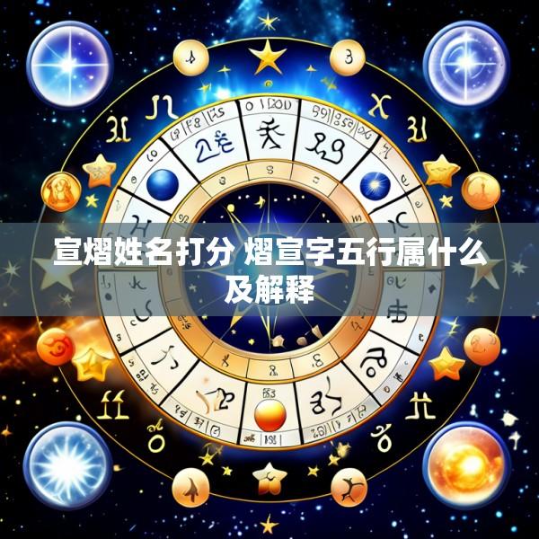 宣熠姓名打分 熠宣字五行属什么及解释