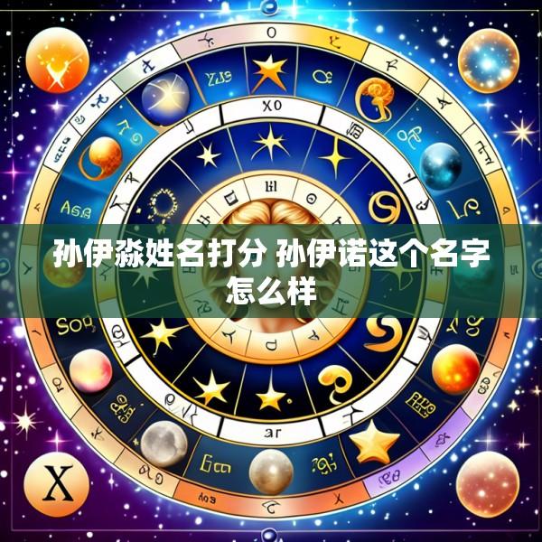 孙伊淼姓名打分 孙伊诺这个名字怎么样