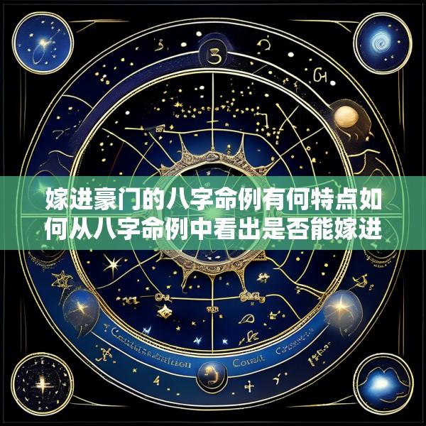 嫁进豪门的八字命例有何特点如何从八字命例中看出是否能嫁进豪门