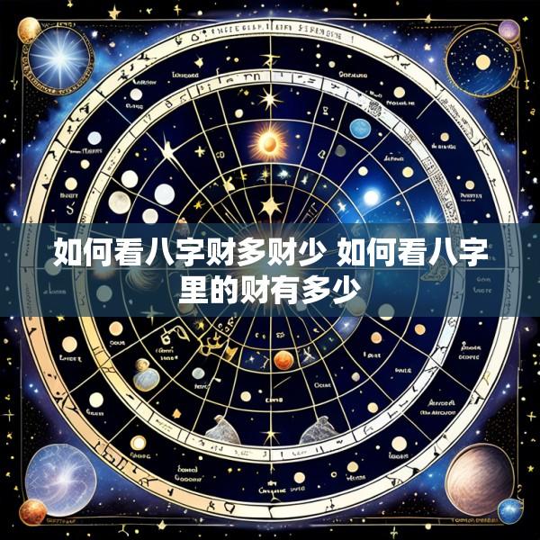 如何看八字财多财少 如何看八字里的财有多少