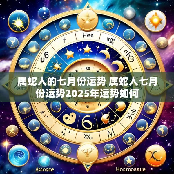 属蛇人的七月份运势 属蛇人七月份运势2025年运势如何