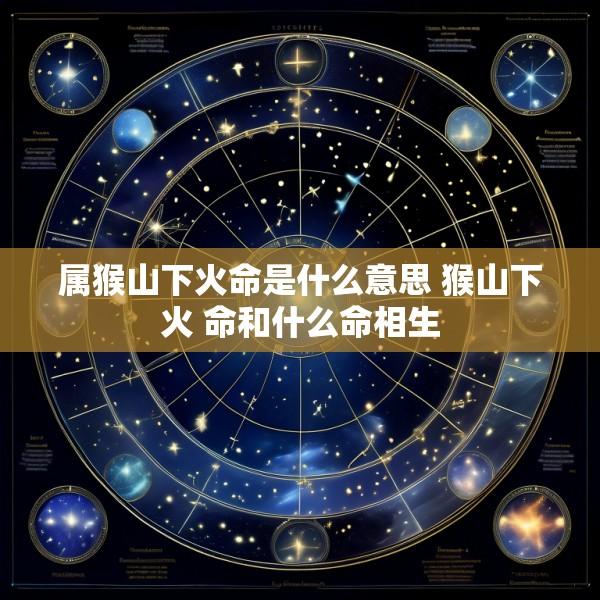 属猴山下火命是什么意思 猴山下火 命和什么命相生