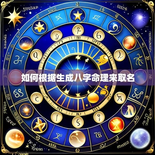 如何根据生成八字命理来取名
