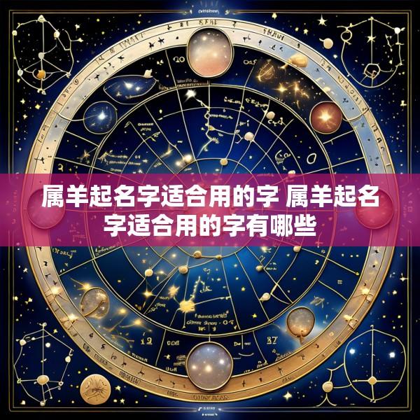属羊起名字适合用的字 属羊起名字适合用的字有哪些