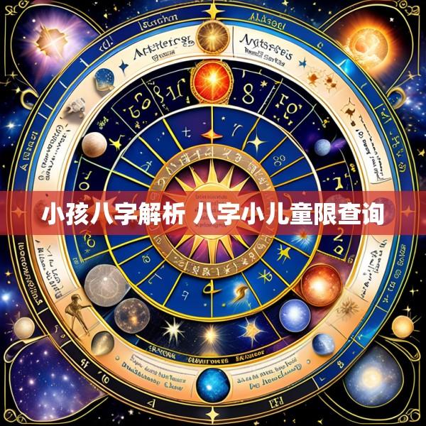 小孩八字解析 八字小儿童限查询