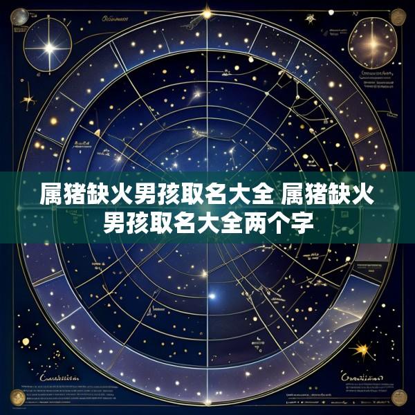 属猪缺火男孩取名大全 属猪缺火男孩取名大全两个字