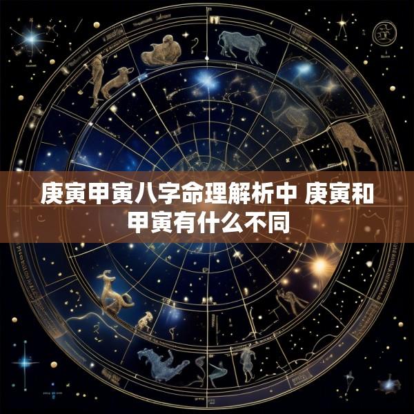 庚寅甲寅八字命理解析中 庚寅和甲寅有什么不同