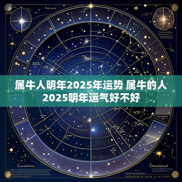 属牛人明年2025年运势 属牛的人2025明年运气好不好