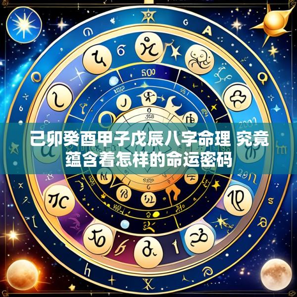 己卯癸酉甲子戊辰八字命理 究竟蕴含着怎样的命运密码