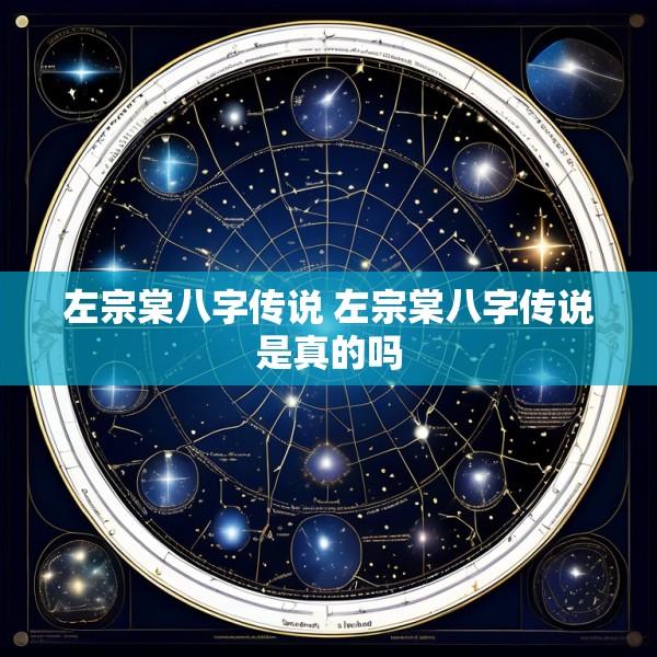 左宗棠八字传说 左宗棠八字传说是真的吗