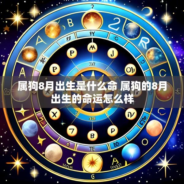 属狗8月出生是什么命 属狗的8月出生的命运怎么样