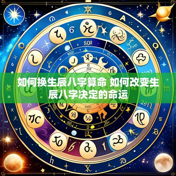 如何换生辰八字算命 如何改变生辰八字决定的命运
