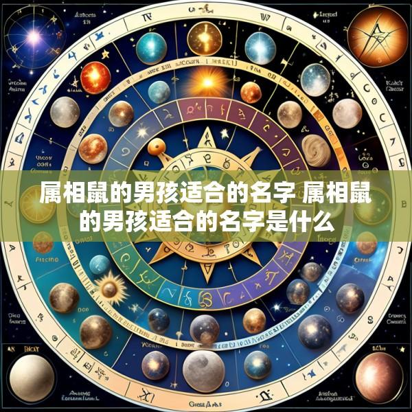 属相鼠的男孩适合的名字 属相鼠的男孩适合的名字是什么