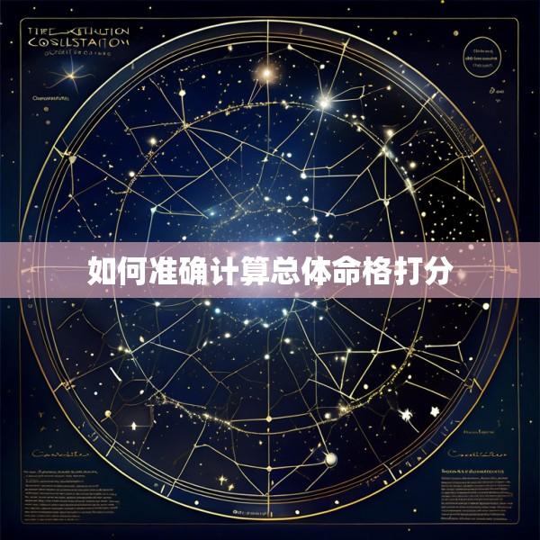 如何准确计算总体命格打分