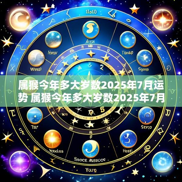 属猴今年多大岁数2025年7月运势 属猴今年多大岁数2025年7月运势如何