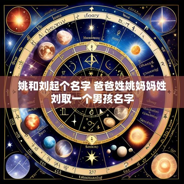姚和刘起个名字 爸爸姓姚妈妈姓刘取一个男孩名字