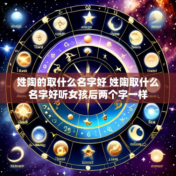 姓陶的取什么名字好 姓陶取什么名字好听女孩后两个字一样