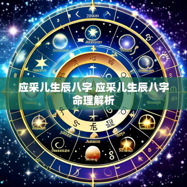 应采儿生辰八字 应采儿生辰八字命理解析