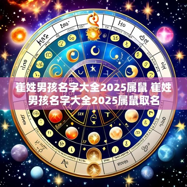 崔姓男孩名字大全2025属鼠 崔姓男孩名字大全2025属鼠取名