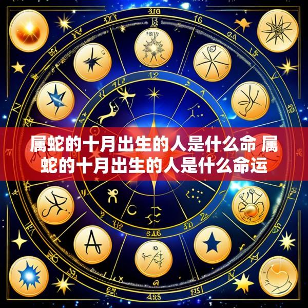 属蛇的十月出生的人是什么命 属蛇的十月出生的人是什么命运