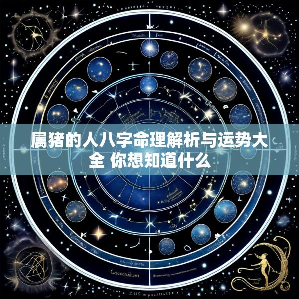 属猪的人八字命理解析与运势大全 你想知道什么