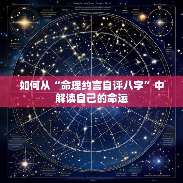 如何从“命理约言自评八字”中解读自己的命运