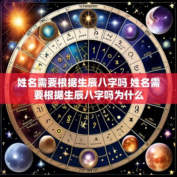 姓名需要根据生辰八字吗 姓名需要根据生辰八字吗为什么