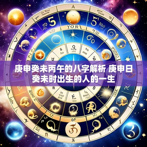 庚申癸未丙午的八字解析 庚申日癸未时出生的人的一生