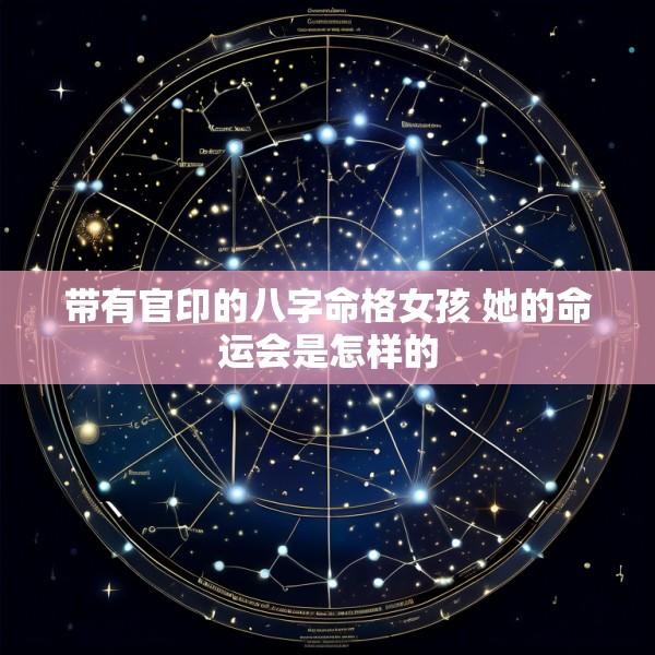 带有官印的八字命格女孩 她的命运会是怎样的