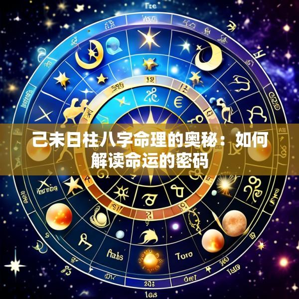 己未日柱八字命理的奥秘：如何解读命运的密码