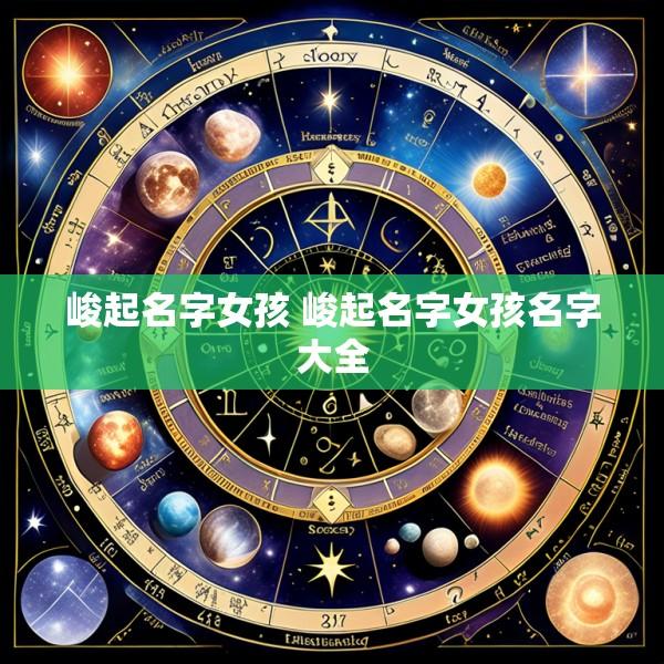 峻起名字女孩 峻起名字女孩名字大全
