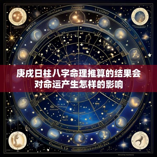 庚戌日柱八字命理推算的结果会对命运产生怎样的影响