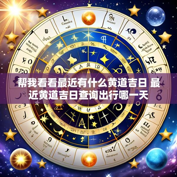 帮我看看最近有什么黄道吉日 最近黄道吉日查询出行哪一天