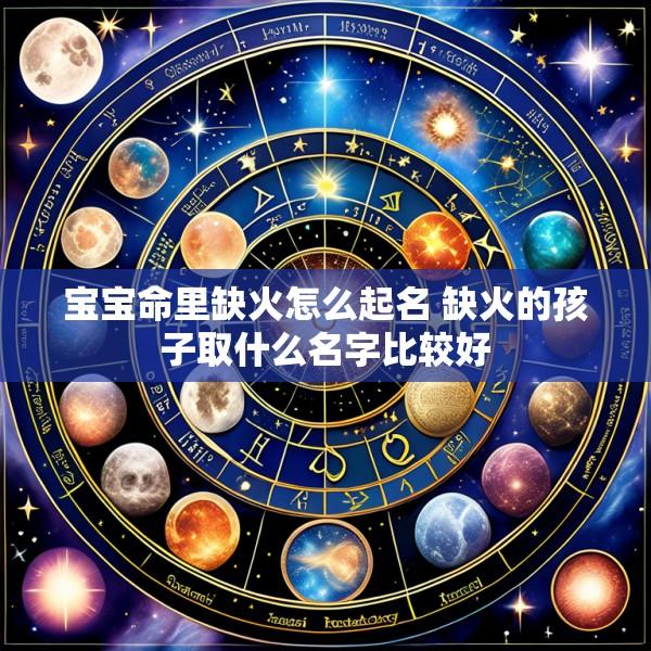 宝宝命里缺火怎么起名 缺火的孩子取什么名字比较好